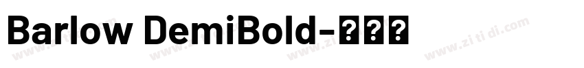 Barlow DemiBold字体转换